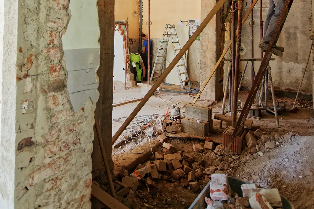 aspirazione macerie scantinati